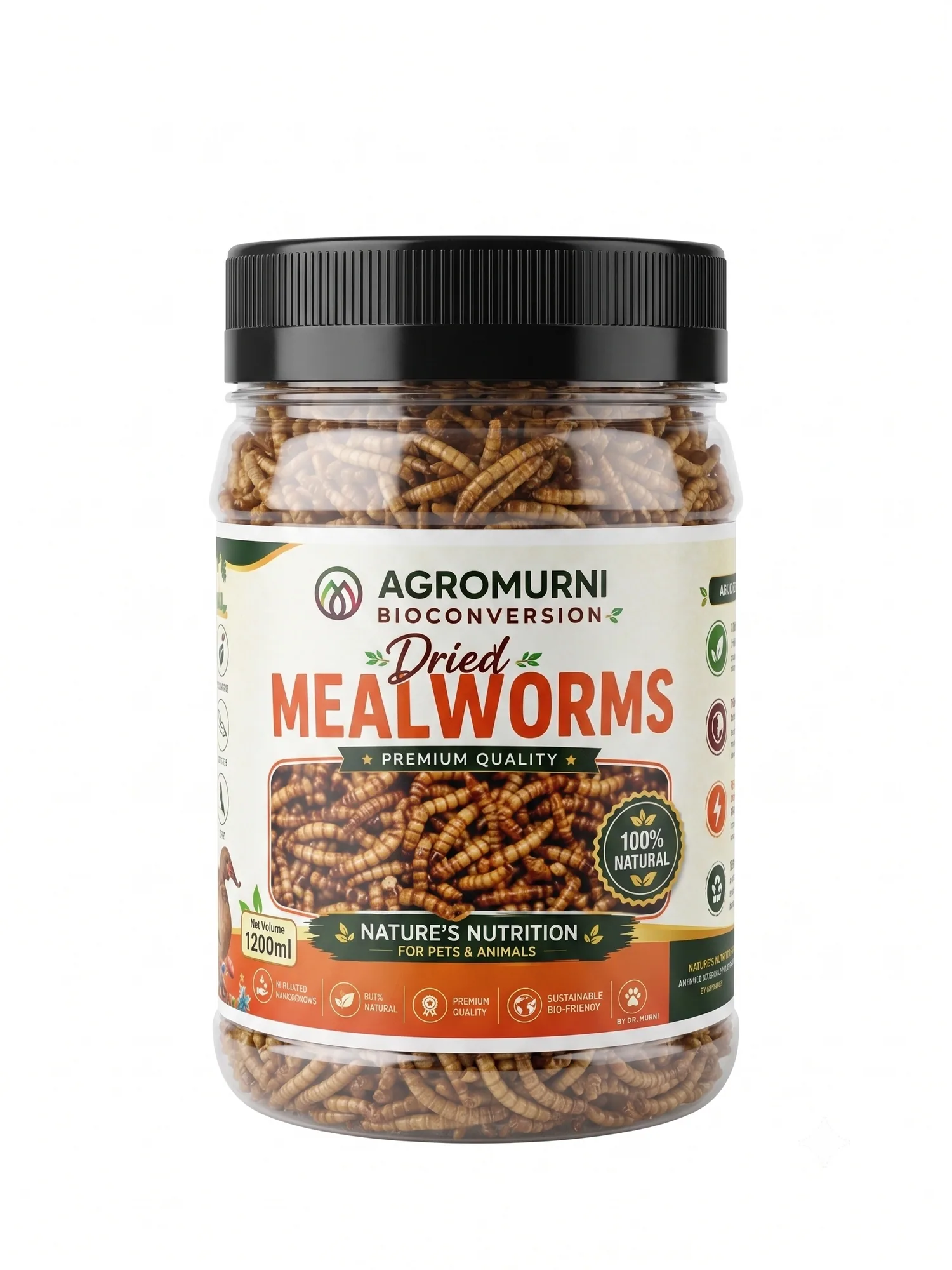 Dried mealworms