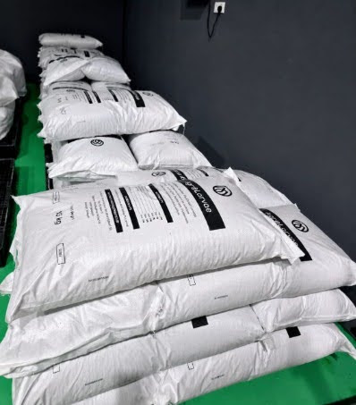 Stock of AgroLarvae 10 kg woven bags ready for supply